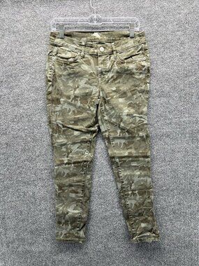 Tommy Bahama Jeans Womens 4 Green Camo Slim Skinny Denim Pants